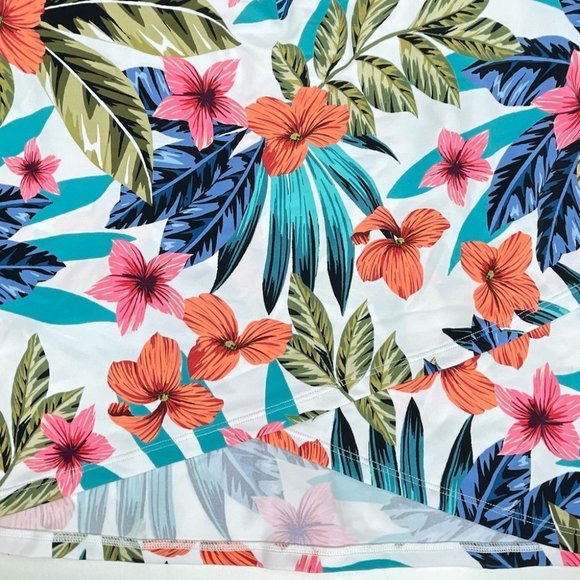 Swim Solutions Floral Print Montego Bay Underwire Tankini Top - Picture 8 of 9